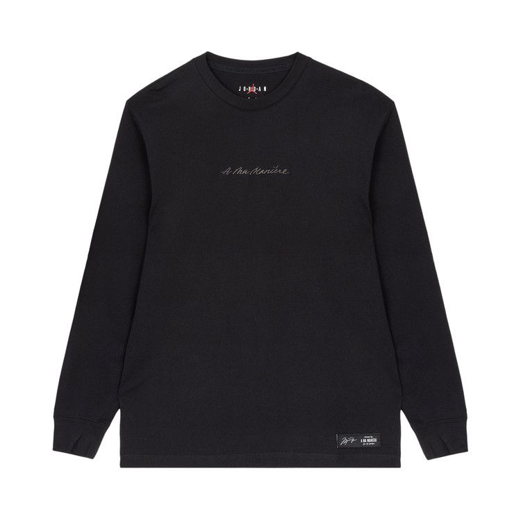 Air Jordan X A Ma ManiéRe Long-Sleeve T-Shirt Black/Medium Ash