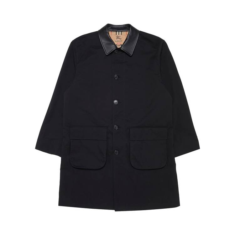 Buy Supreme x Burberry Leather Collar Trench 'Black' - SS22J35 