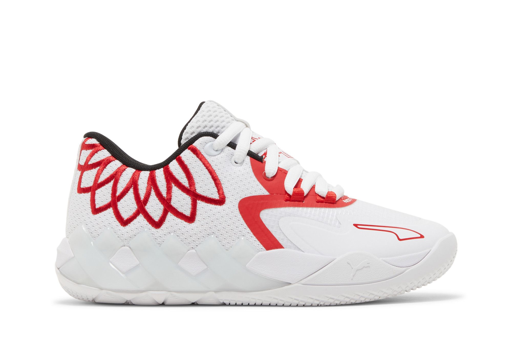 Pre-owned Puma Mb.01 Lo Jr 'team Colors - White High Risk Red'