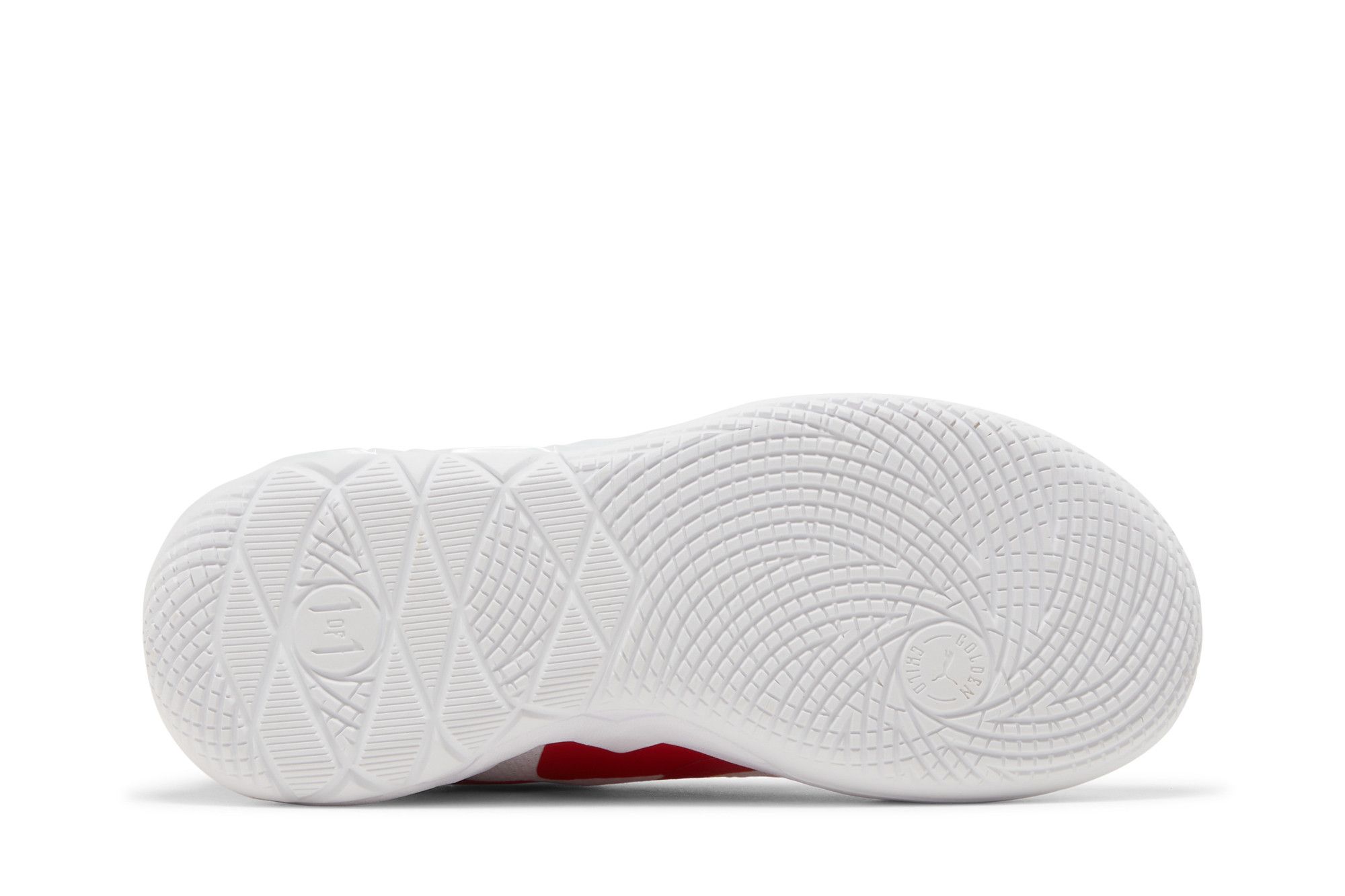 Pre-owned Puma Mb.01 Lo Jr 'team Colors - White High Risk Red'