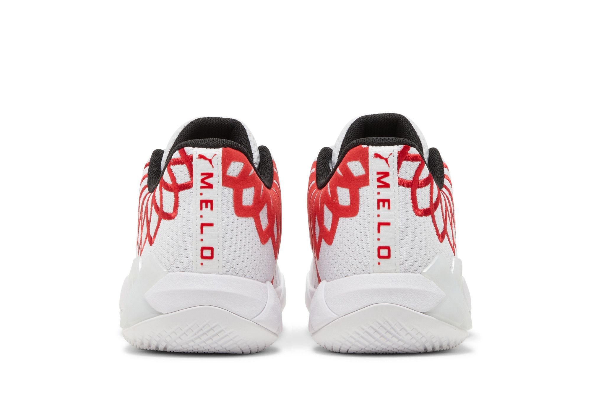 Pre-owned Puma Mb.01 Lo Jr 'team Colors - White High Risk Red'