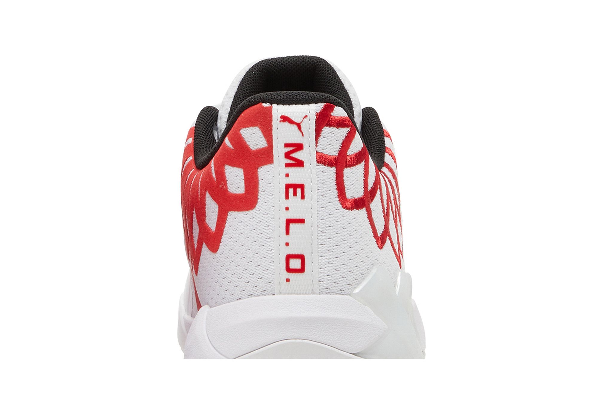 Pre-owned Puma Mb.01 Lo Jr 'team Colors - White High Risk Red'