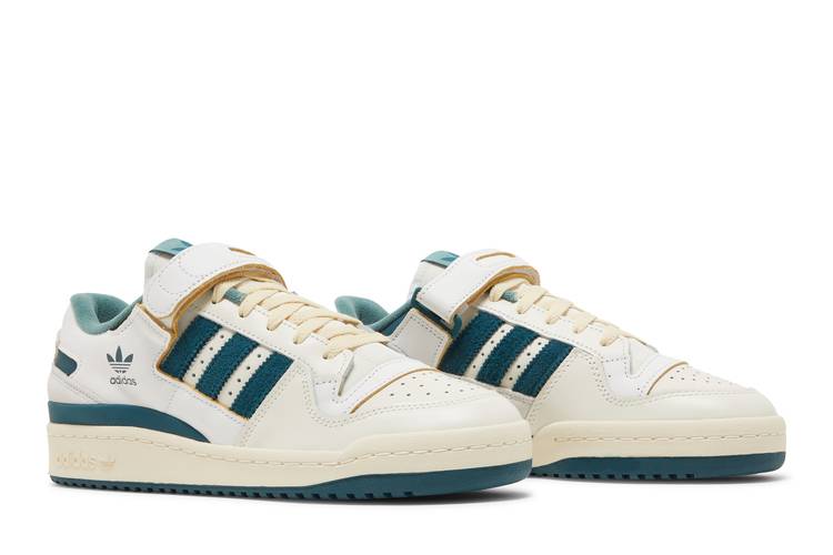 adidas forum 84 low white & wild teal