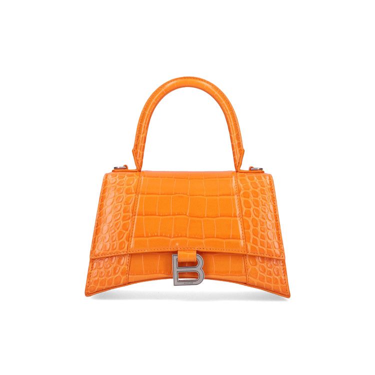 Balenciaga Hourglass Small Handbag Pop Orange