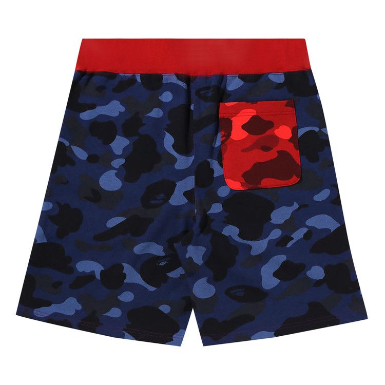 Bape Crazy Camo Shark Sweat Shorts 'purple'