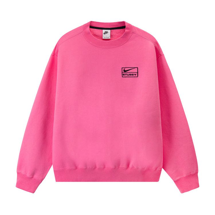 Nike X Stussy Nrg Washed Fleece Crew Lotus Pink
