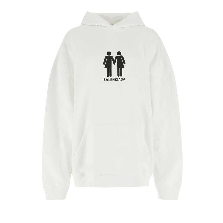 Balenciaga Boxy Hoodie White/Black