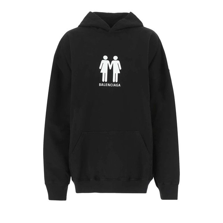 Balenciaga Boxy Hoodie Black/White