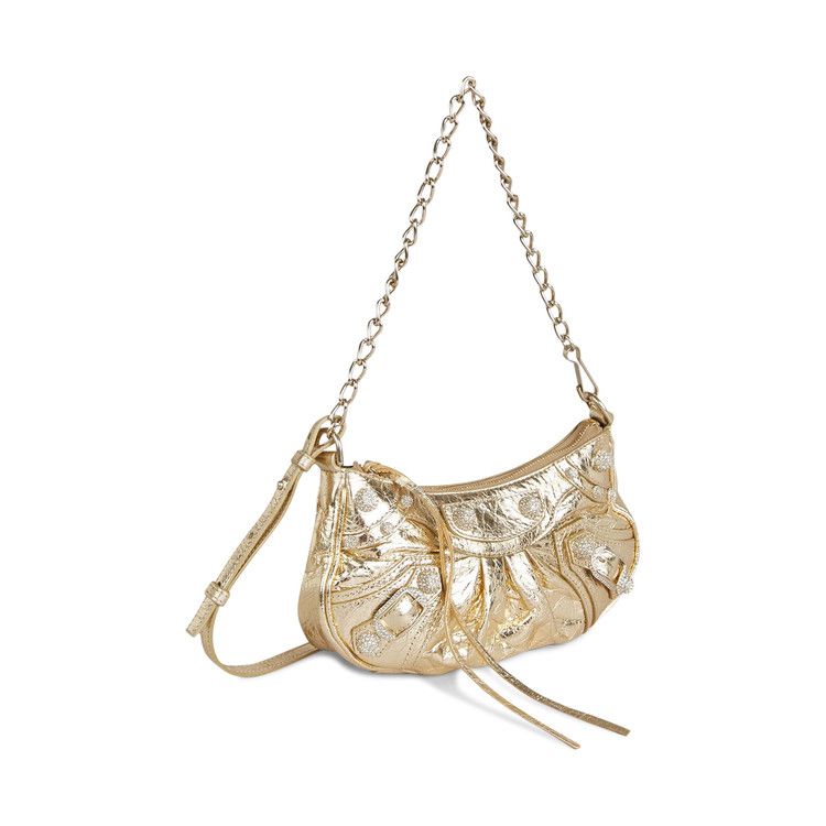 Balenciaga Le Cagole Mini Purse With Chain 'light Gold'