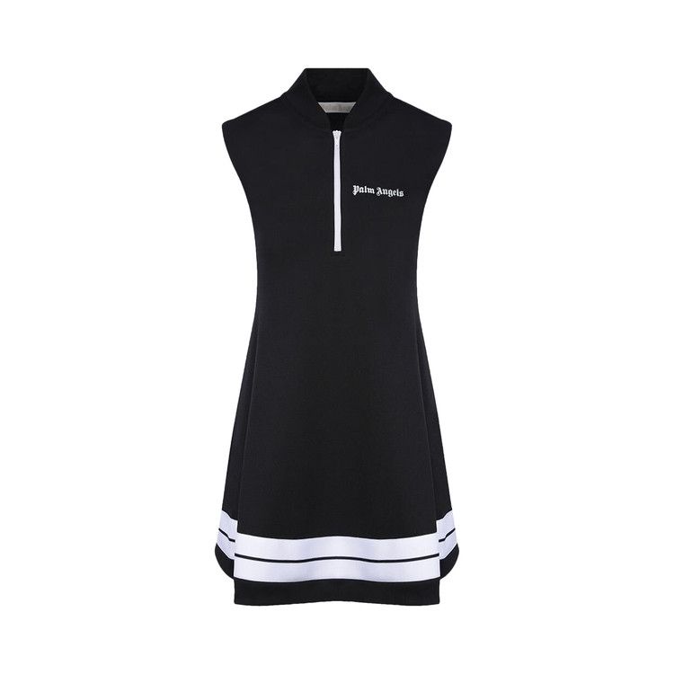 Buy Palm Angels Zip Track Dress 'Black/White