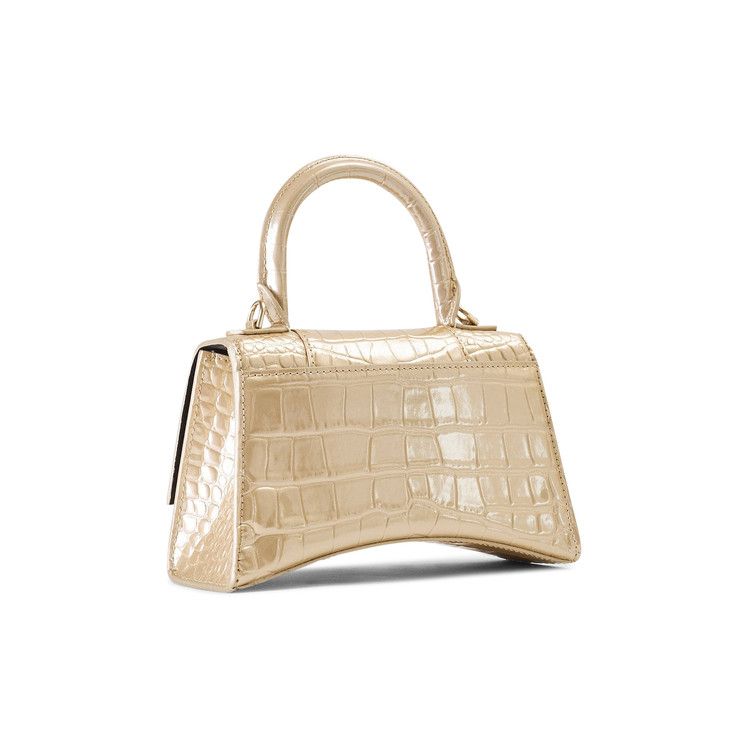 Balenciaga Xs Hourglass Top Handle Bag Light Gold