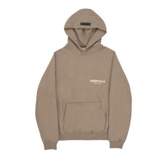 fear of god essentials taupe hoodie