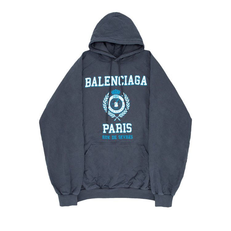 Balenciaga Oversized Hoodie Marine Blue