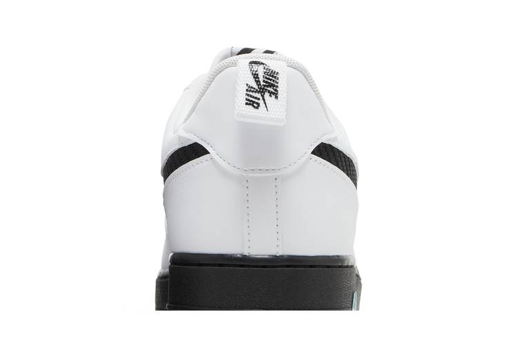 Men's Size 12 Nike Air Force 1 '07 LV8 Carbon Fiber White Black Teal  DR0155-100