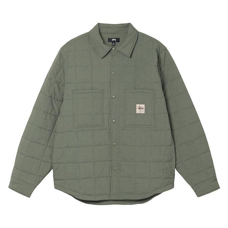 Stussy Quilted Fatigue Shirt 'green'