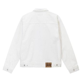 Buy Stussy Overdyed Zip Work Jacket 'White' - 115680 BONE | GOAT