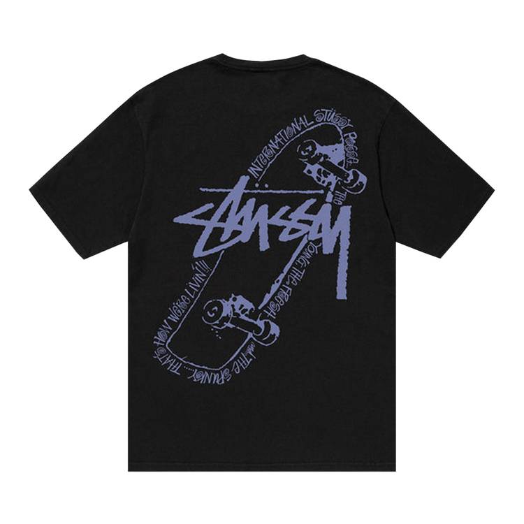 Buy Stussy Skate Posse Pigment Dyed Tee 'Black' - 1904832 BLAC | GOAT