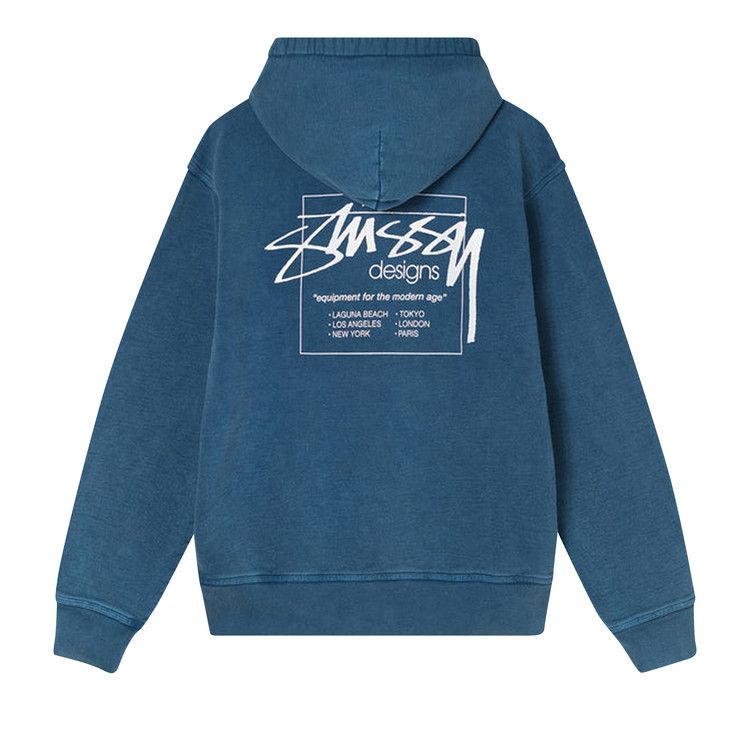 Stussy Dyed Stussy Designs Hoodie 'blue'