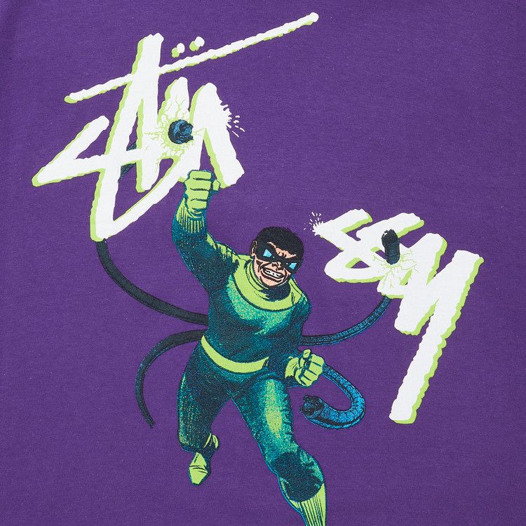 Buy Stussy x Marvel Comics Doc Ock Tee Purple 0535 100000103XMCD PURP GOAT UK