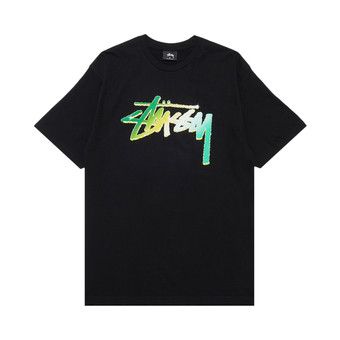 Buy Stussy Chrome Stock Tee 'Black' - 1903714 BLAC | GOAT