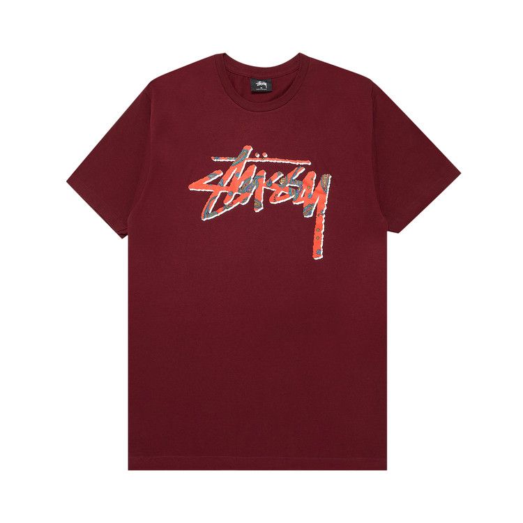 Stussy Paisley Stock T-Shirt Wine