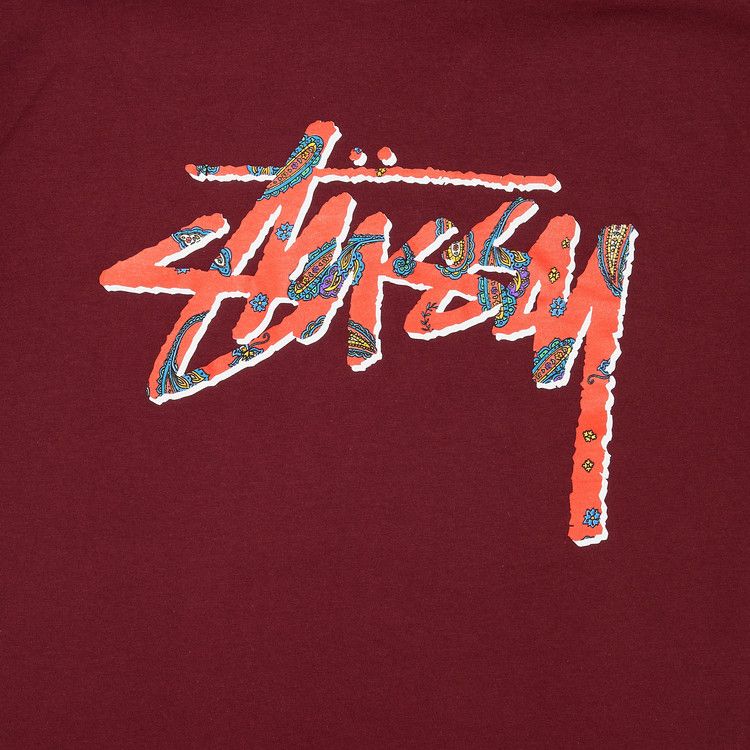 Stussy Paisley Stock T-Shirt Wine