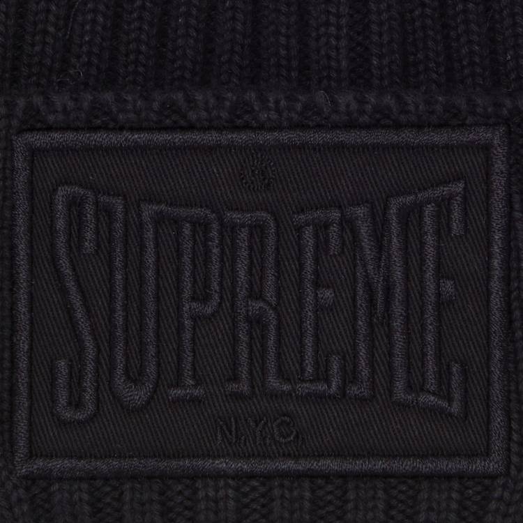 Buy Supreme Overdyed Patch Beanie 'Black' - FW22BN63 BLACK | GOAT