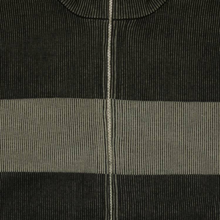 Supreme 2-Tone Ribbed Zip Up Sweater 'Black'