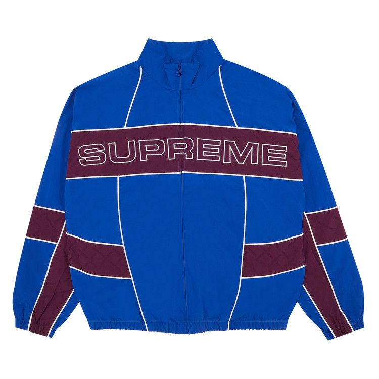 Buy Supreme Jacquard Panel Track Jacket 'Royal' - FW22J55 Buy Supreme Jacquard Panel Track Jacket 'Royal' - FW22J55