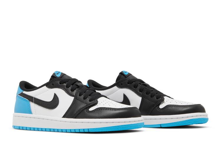 Women's Air Jordan 1 Low 'Black and Dark Powder Blue' (CZ0775-104