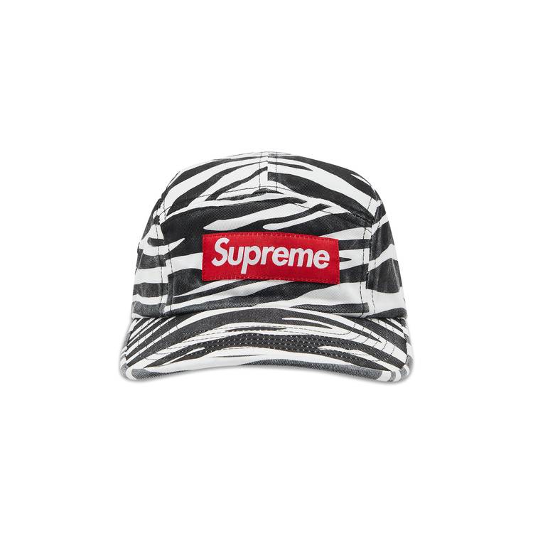 Buy Supreme Washed Chino Twill Camp Cap 'Zebra' - FW22H104