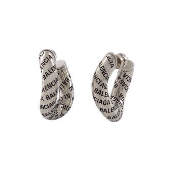 Buy Balenciaga Logo Earrings 'Silver' - 700191 TZ99I 0911 | GOAT