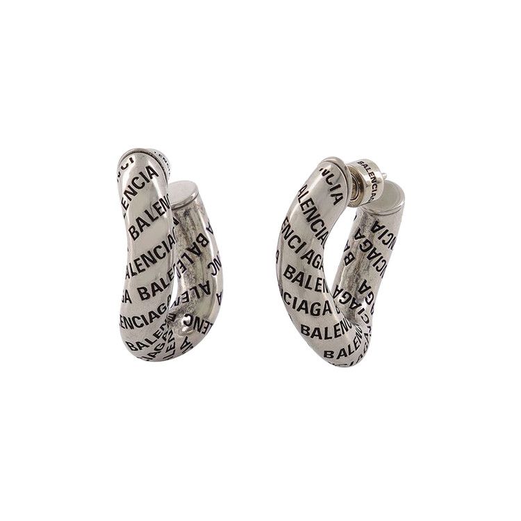 Buy Balenciaga Logo Earrings 'Silver' - 700191 TZ99I 0911 | GOAT UK