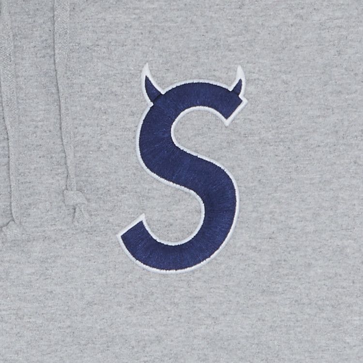 Supreme S Logo Hoodie Heather Grey