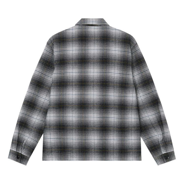Stussy Paul Shadow Plaid Zip Shirt Black