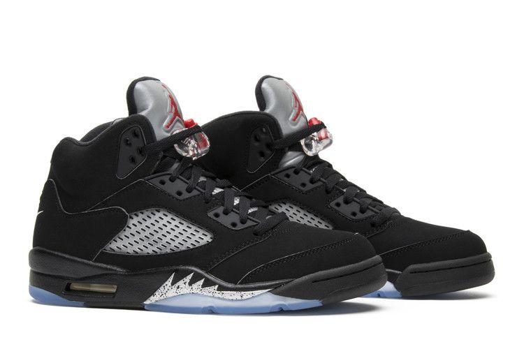 black and silver jordan 5s