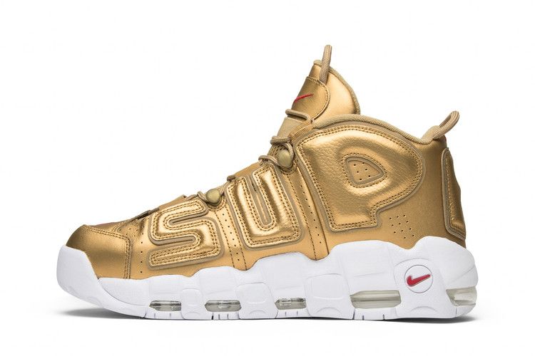 Buy Supreme X Air More Uptempo 'Tri-Color' Black/Gold/Red New Year