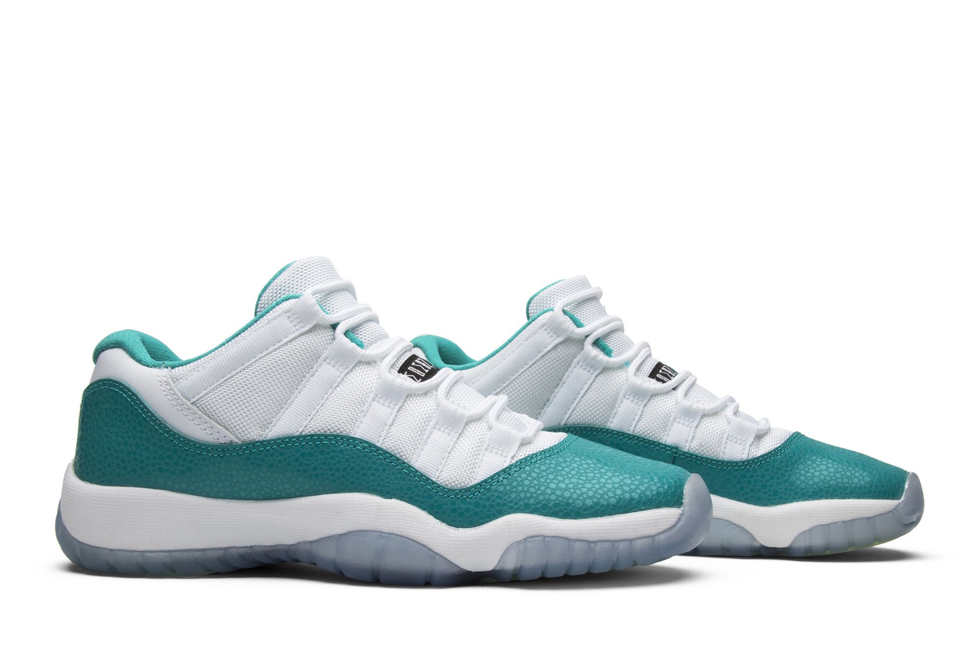 Pre-owned Air Jordan 11 Retro Low Gs 'aqua Safari' In White