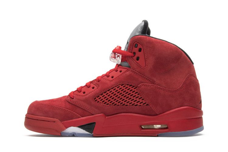 all red 5s jordans