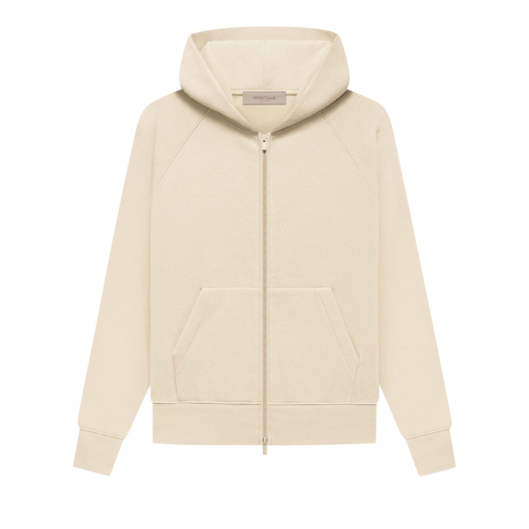 Pre-owned Essentials Fear Of God  Kids Full Zip Hoodie 'egg Shell' In Cream