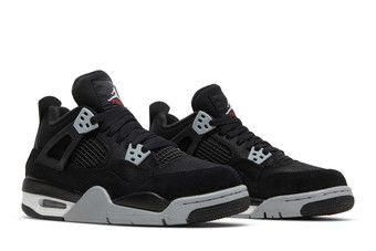 Nike Air Jordan 4 Retro Black Canvas (GS) DV0553-006 - Size 7Y/8.5