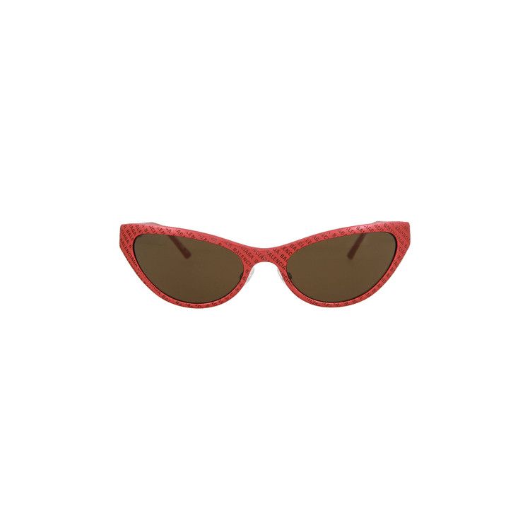 Balenciaga Cat Eye Frame Sunglasses Red