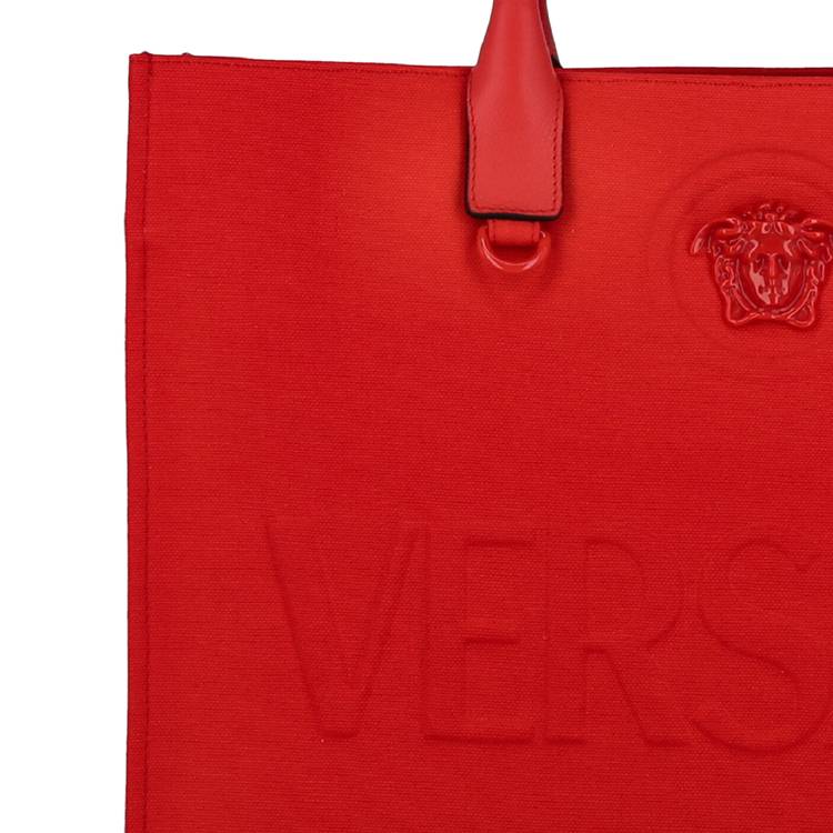 La medusa leather handbag Versace Red in Leather - 30855352