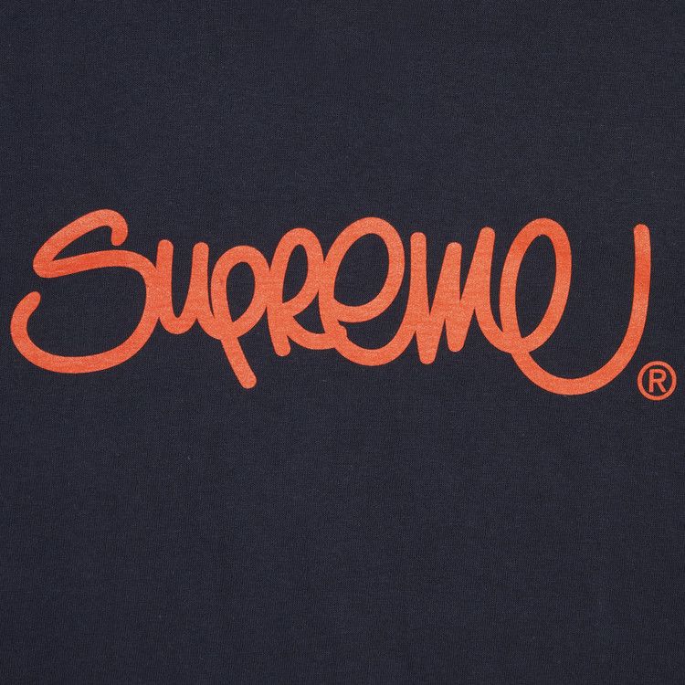 Supreme Handstyle Tee 'Navy' | GOAT