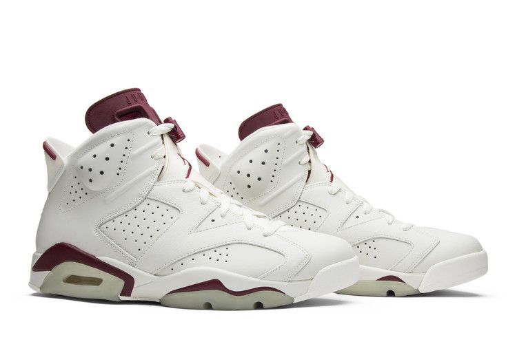 Jordan 6 white and sales maroon