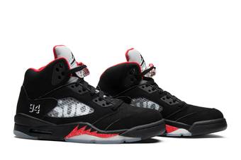 Supreme x Air Jordan 5 Retro 'Black'