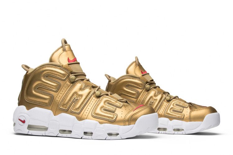 Supreme x Air More Uptempo 'Metallic Gold'