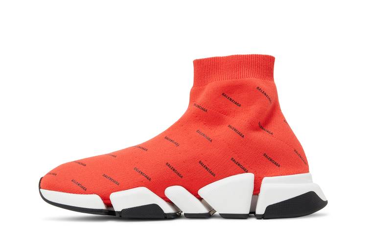 Balenciaga Speed 2.0 Sneaker 'All Over Logo - Intense Red