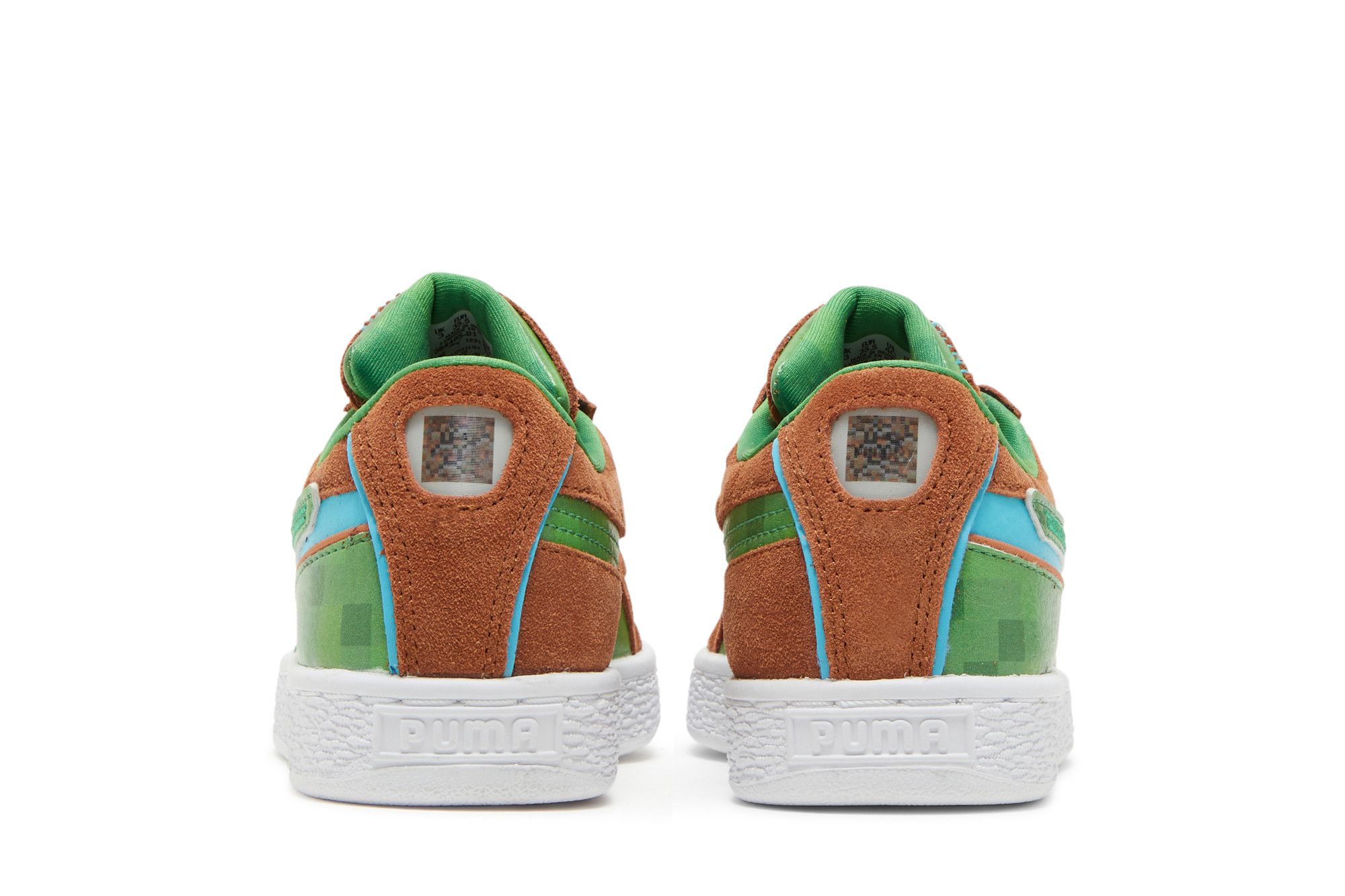 Pre-owned Puma Minecraft X Suede Jr 'grass Block' In Brown