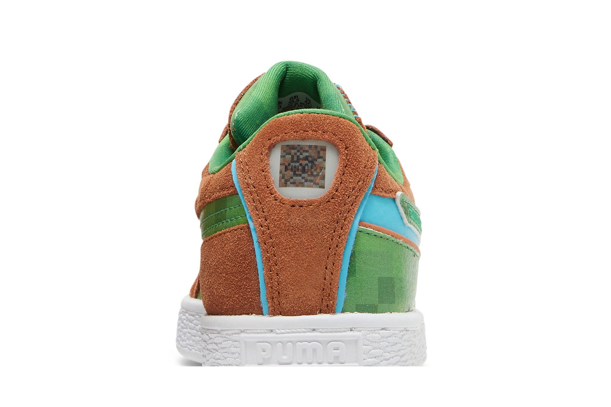 Pre-owned Puma Minecraft X Suede Jr 'grass Block' In Brown
